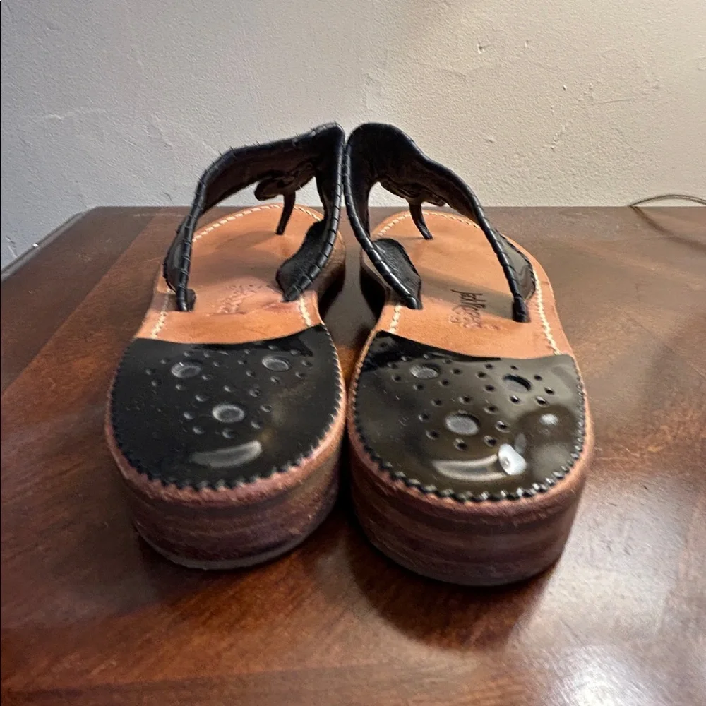 Jack Roger ‘Original Jacks’ Black Patent Leather Sandal - Picture 7 of 9